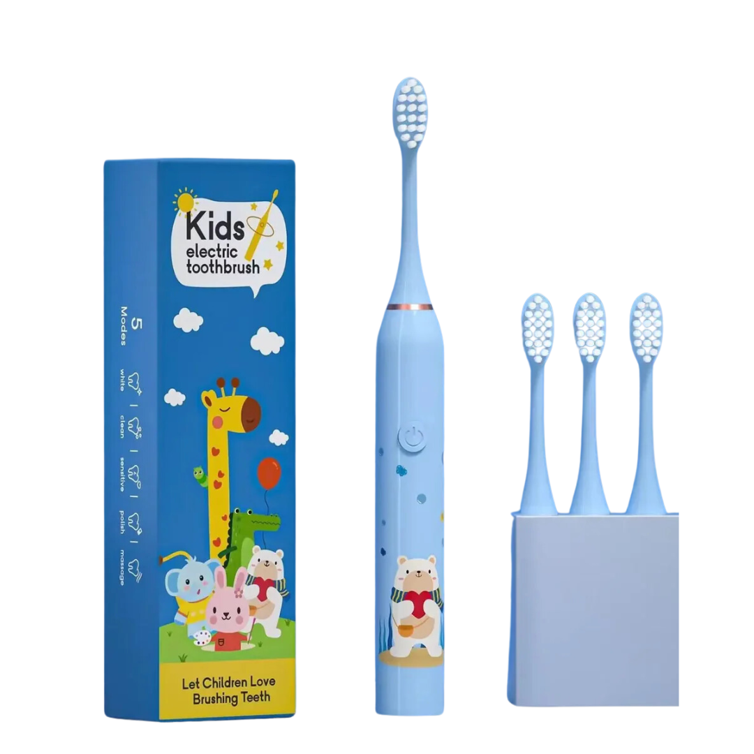 Escova Elétrica Kids Recarregável + BRINDE de 3 Reposições